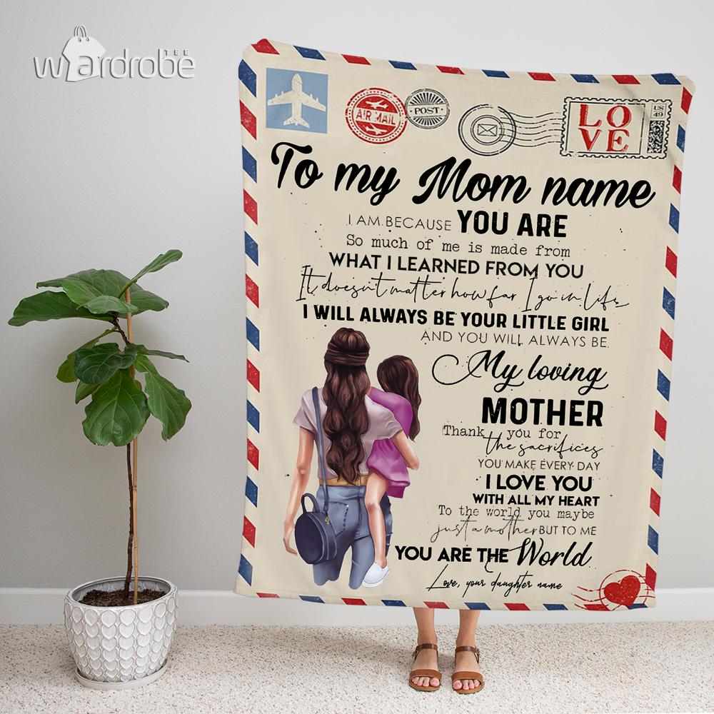 Personalized Mother’s Day Gift Custom Blanket From Daughter To My Mom