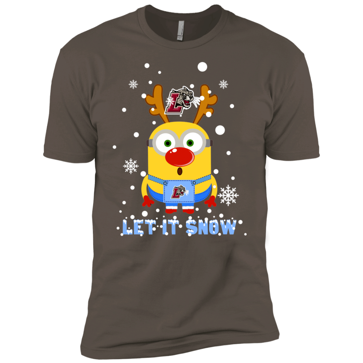 Find Minion Lafayette Leopards Ugly Christmas Sweaters Let It Snow Men’s T-Shirt