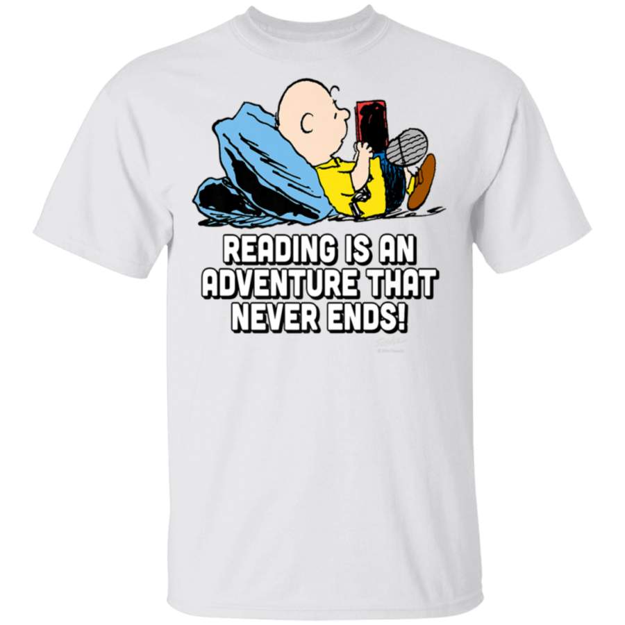 Charlie Brown Reading is an Adventure That Never Ends T-Shirt