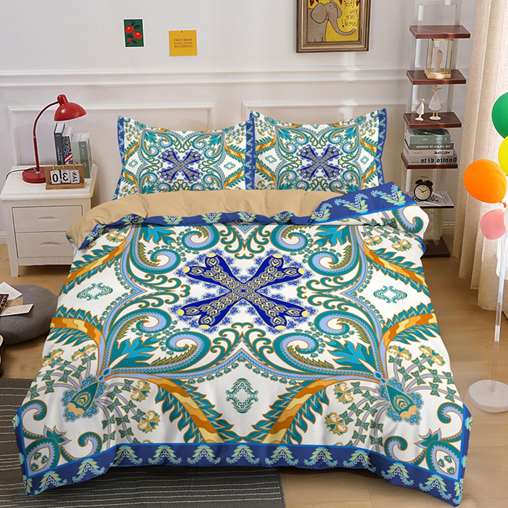 Boho Psychedelic Bedding Sets Duvet Cover Queen/King Size Bohemian Luxury Bedclothes Home Decoration With Pillowcase