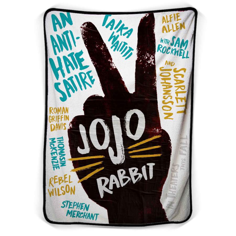 Jojo Rabbit Cover Logo Fleece Blanket