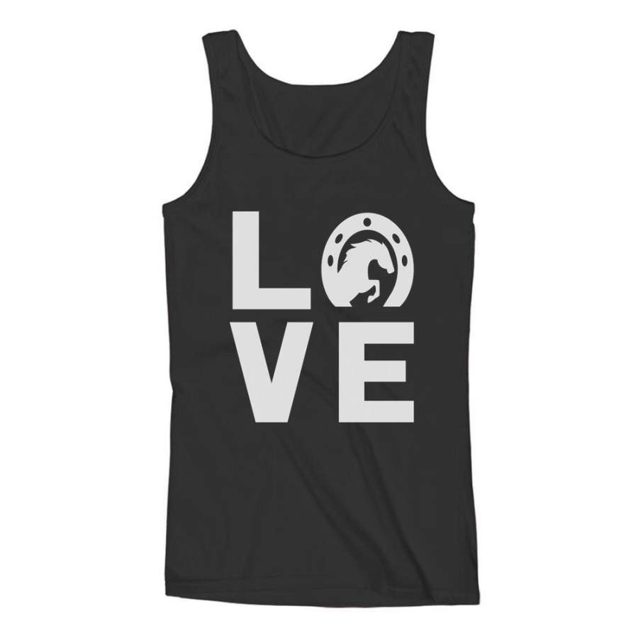 Animal Lover Rearing Horse – Love Horses – Horseshoe Women Tank Top