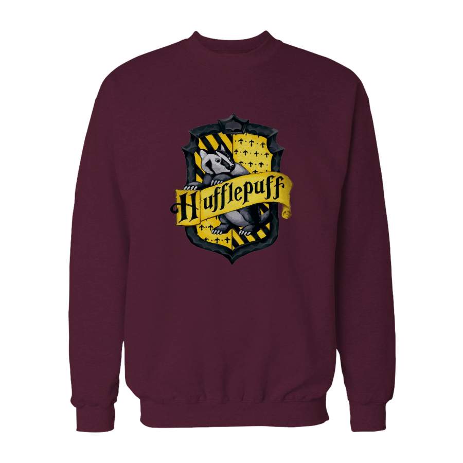 Hufflepuff Logo Quote Wizarding Word Of Badger Sweatshirt - ReadingLLC