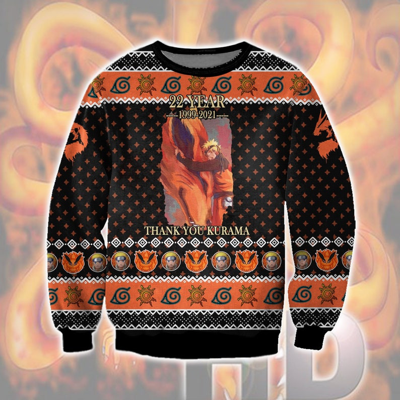 Thank You Kurama Naruto Ugly Sweatshirt, Christmas Ugly Sweater