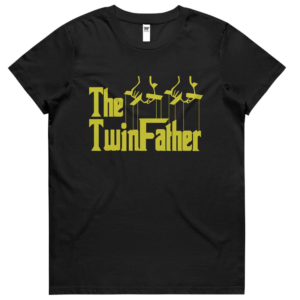 He Twinfather Funny Father Of Twins Funny Dad Fathers Day Womens Tshirts