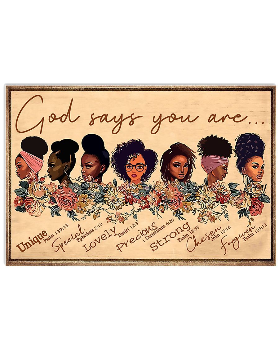 African – Black Art – God Says You Are New One Horizontal Canvas And Poster | Wall Decor Visual Art