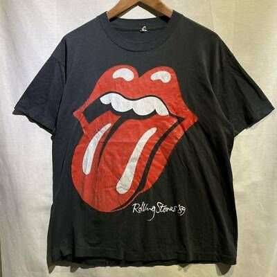 89 Rolling Stones Band T-shirt Made In Usa Vintage 80s Van Metallica Ac/dc Led 2235