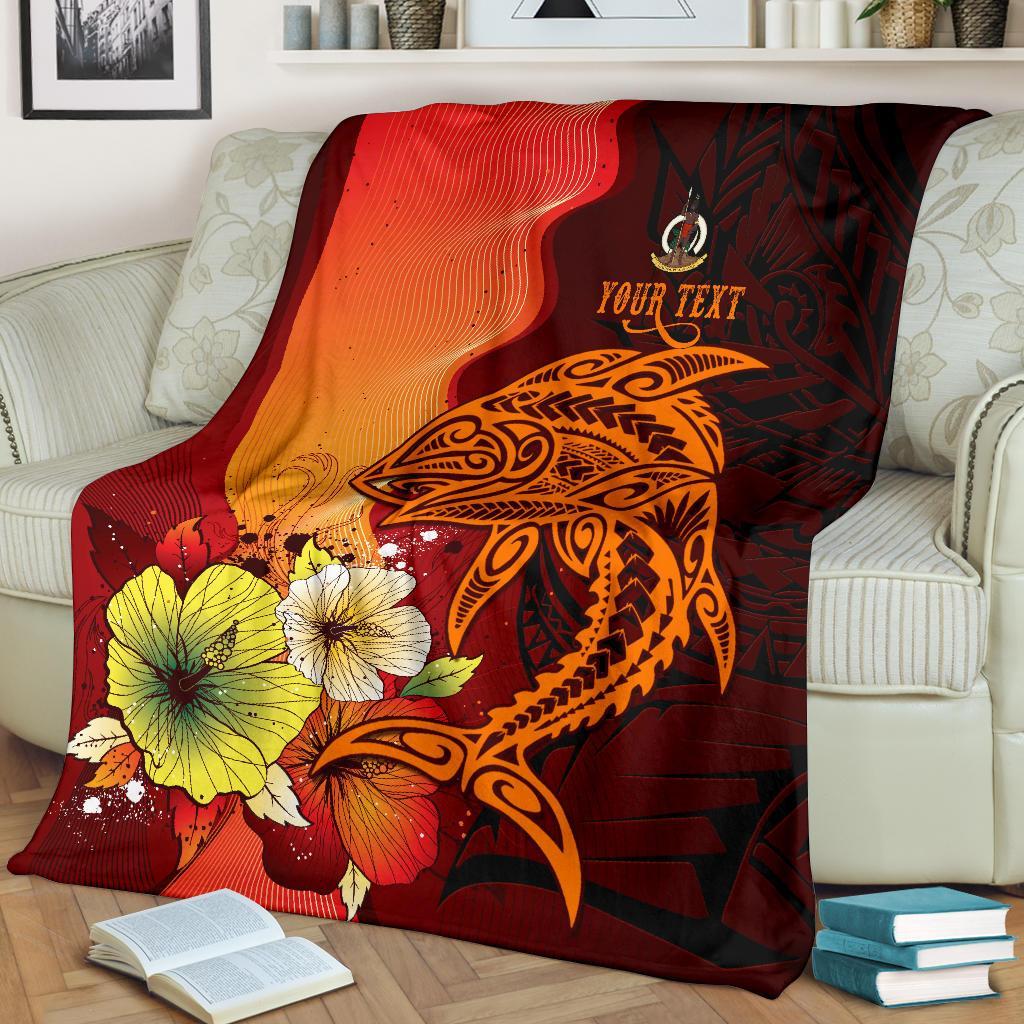 Vanuatu Custom Personalised Premium Blankets – Tribal Tuna Fish – BN39