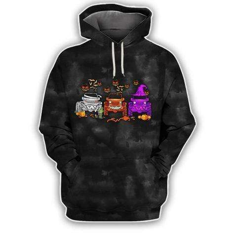 3 Jeeps Halloween Tie Dye 3D All-Over Print Unisex Hoodie