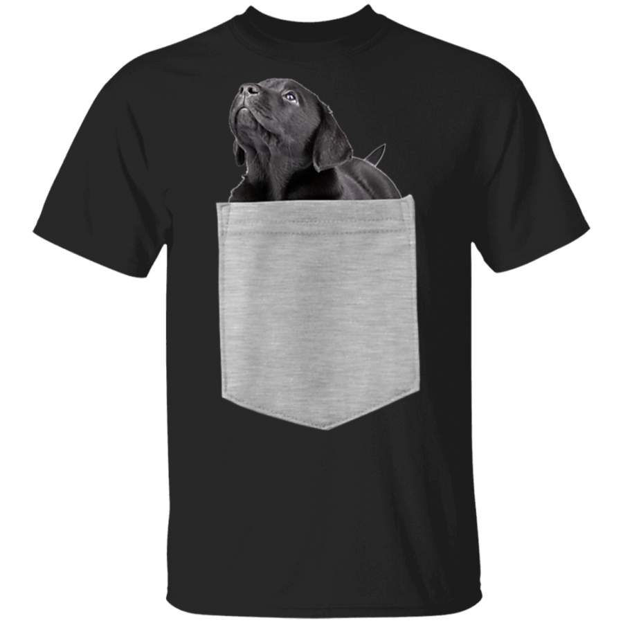 Black Lab puppy in your pocket Tshirt