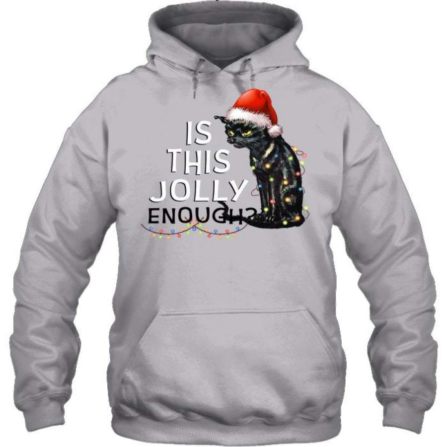 Is This Jolly Enough Christmas Cat Hoodie