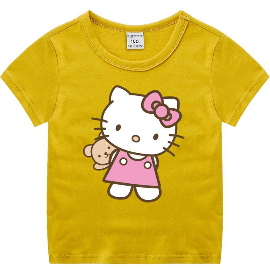 Unisex Hello Kitty Kids Graphic Tee Cotton Tee Shirt Ideal Present