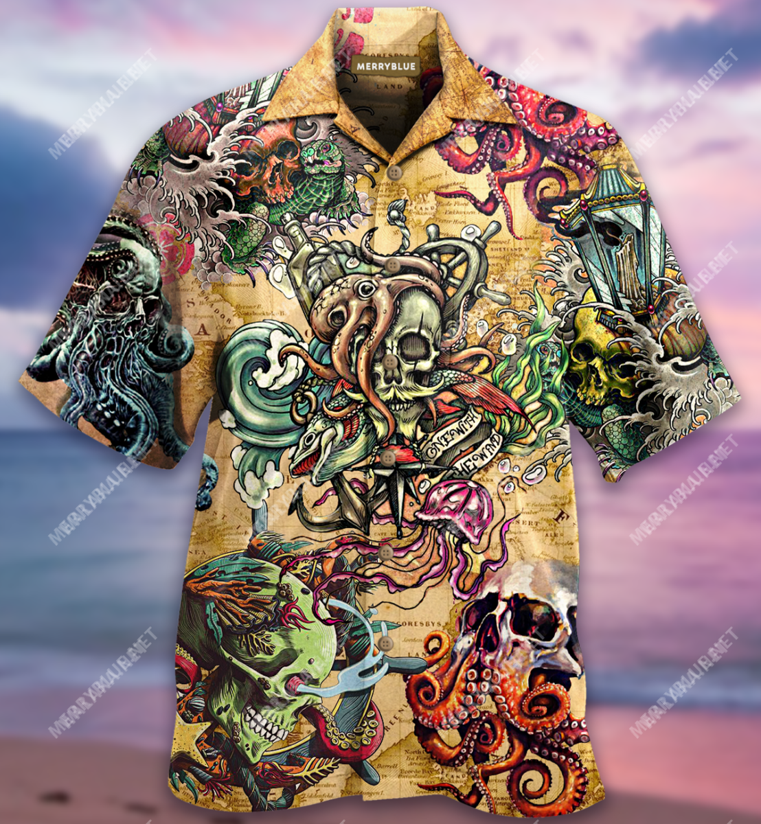 Skull Into The Sea Unisex Hawaii Shirt Ha3650