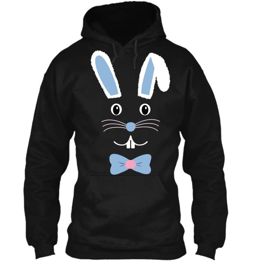 Cute Easter Bunny with Bowtie T-Shirt Pullover Hoodie 8 oz