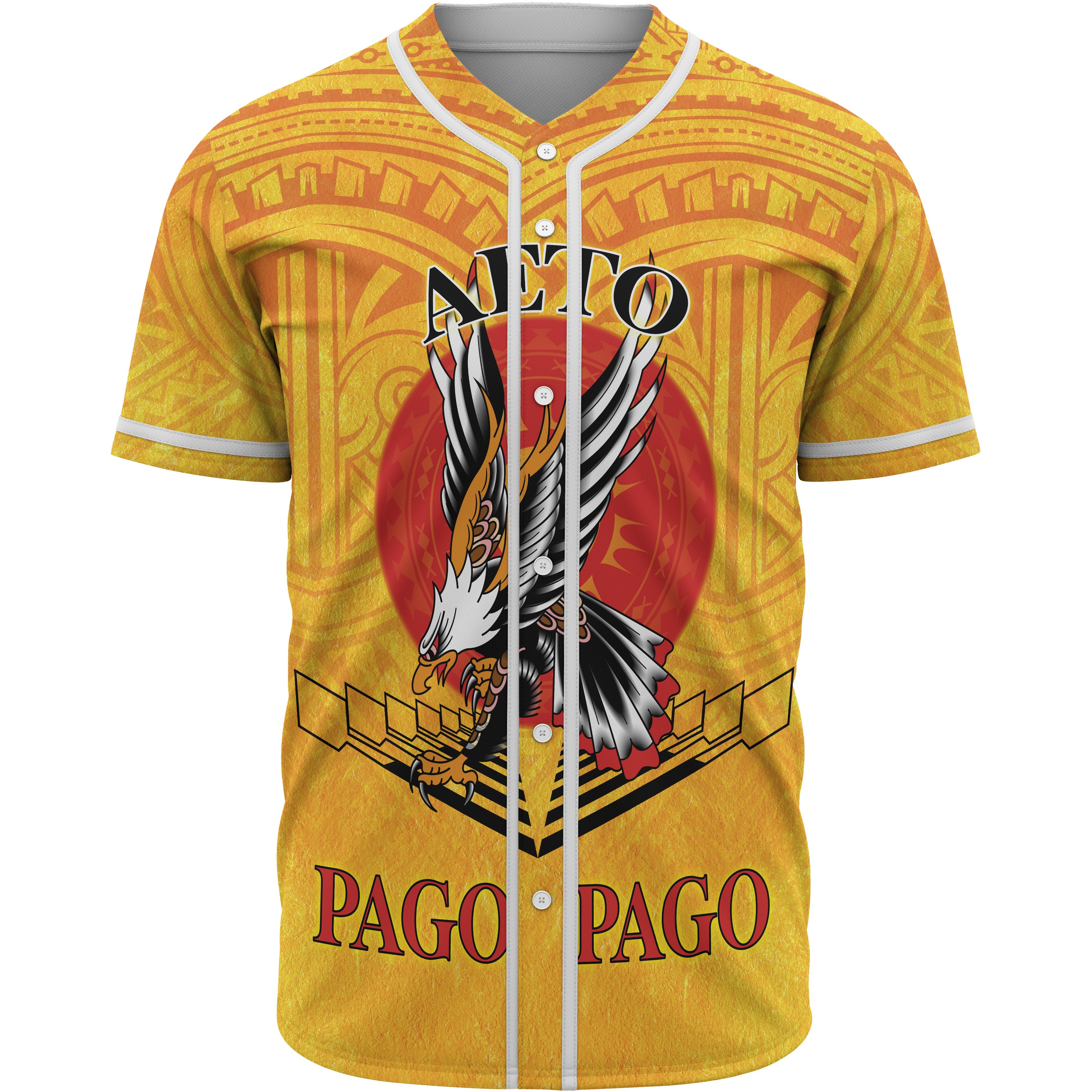 American Samoa Custom Personalised Baseball Shirt – Pago Pago Aeto (Ver 2)