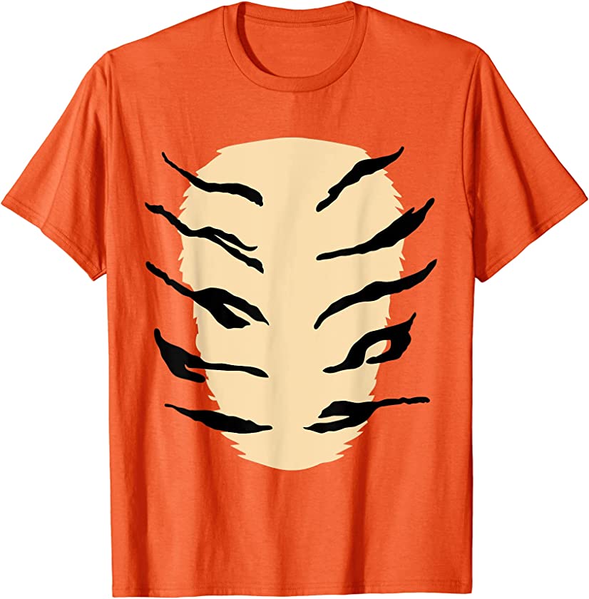 Tiger Striped Costume Funny Halloween Party Adults Kids T-Shirt