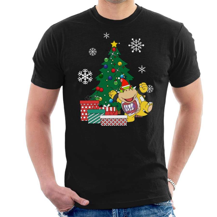 Bowser Jr Around The Christmas Tree Mario Men’s T-Shirt