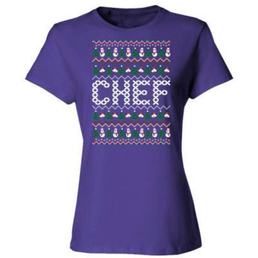 AGR Chef Ugly Christmas Sweater – Ladies’ Cotton T-Shirt