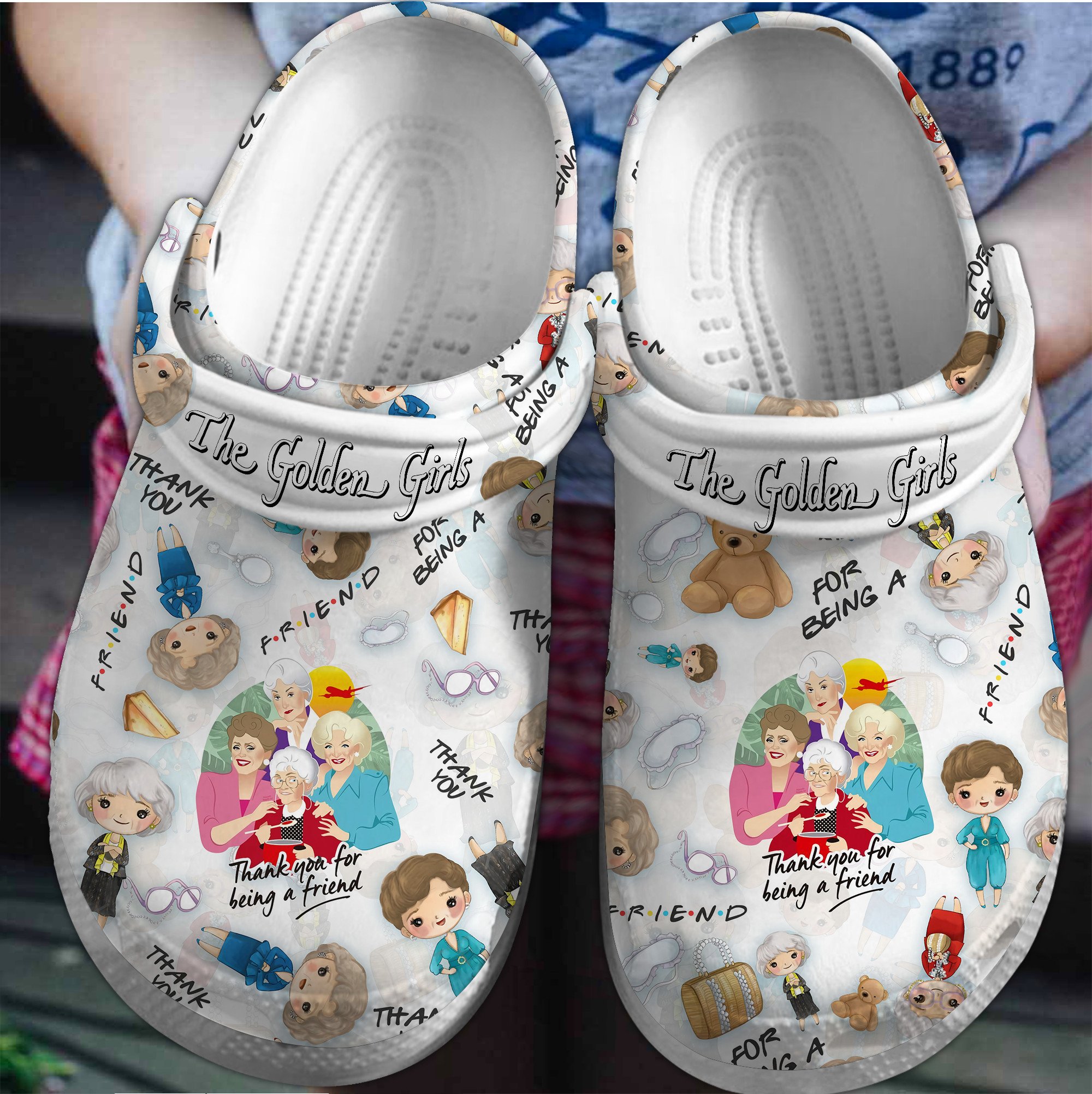 The Golden Girls TV Series Crocs Crocband Clogs Shoes Comfortable For Men Women and Kids