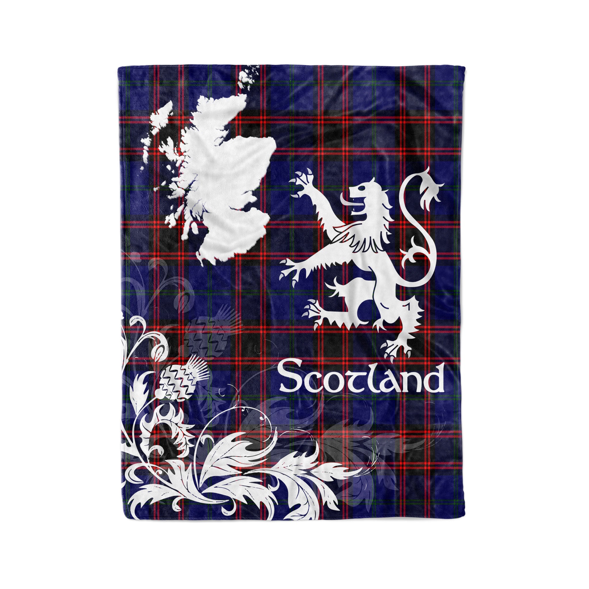 Tartan Plaid Fleece Blanket Tartan Blanket Thistle And Lion Scottish Clan Home Modern Plaid Blanket