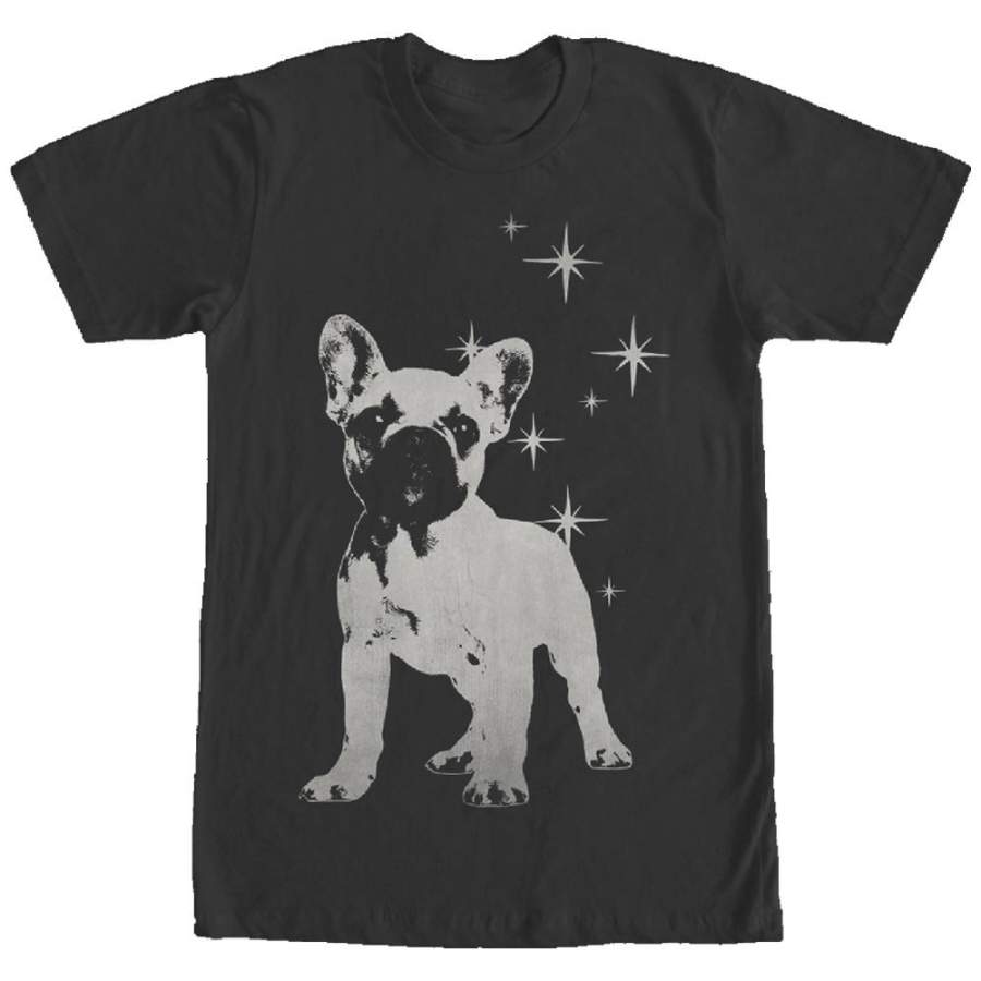 Lost Gods Men’s Star Puppy Dog  T Shirt Black