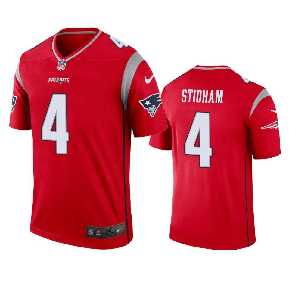 New England Patriots Jarrett Stidham Red Inverted Legend 3D Jersey