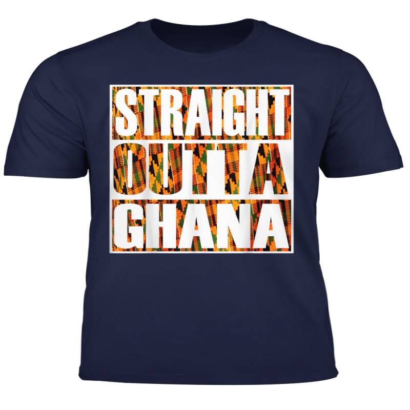 Storecastle Straight Outta Ghana Kente Design Gift T Shirt