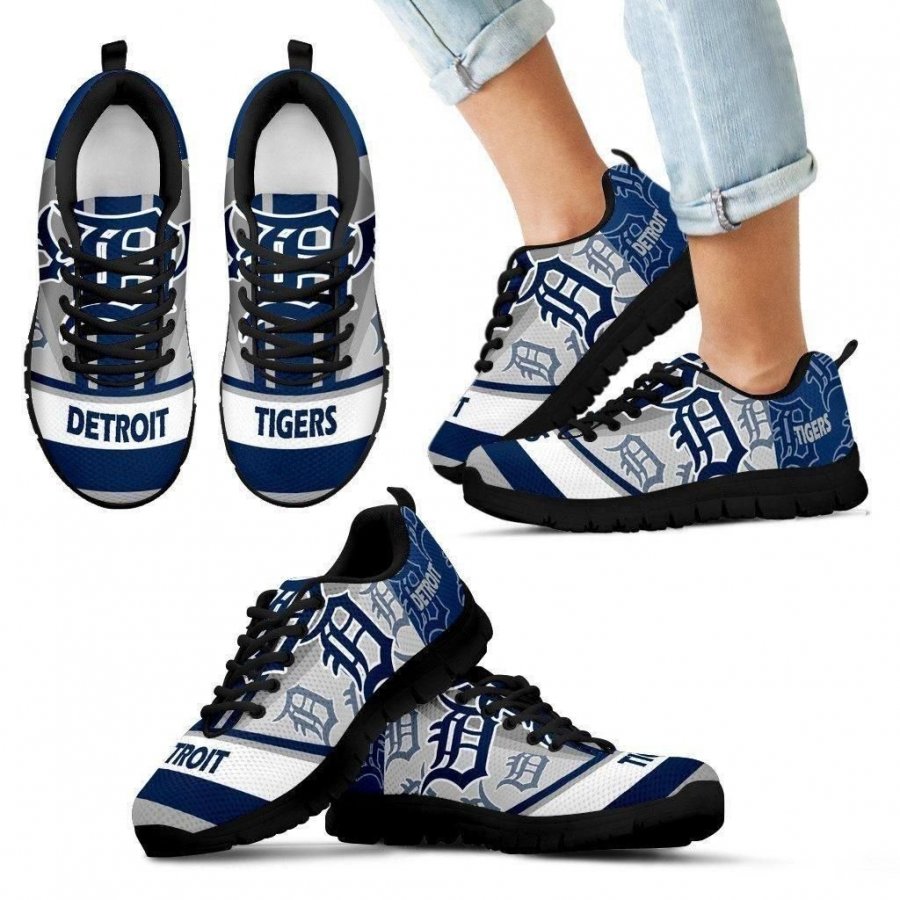 Three Impressing Point Of Logo Detroit Tigers Sneakers #150