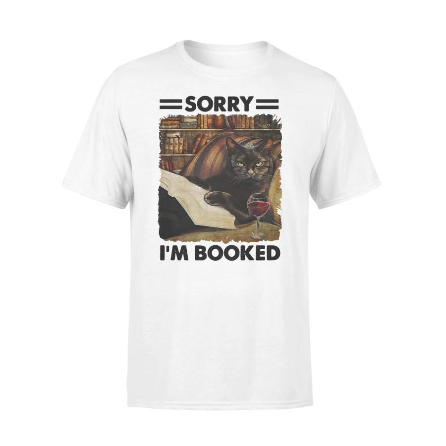 Cat Reading Sorry I’m Booked Vintage T-shirt