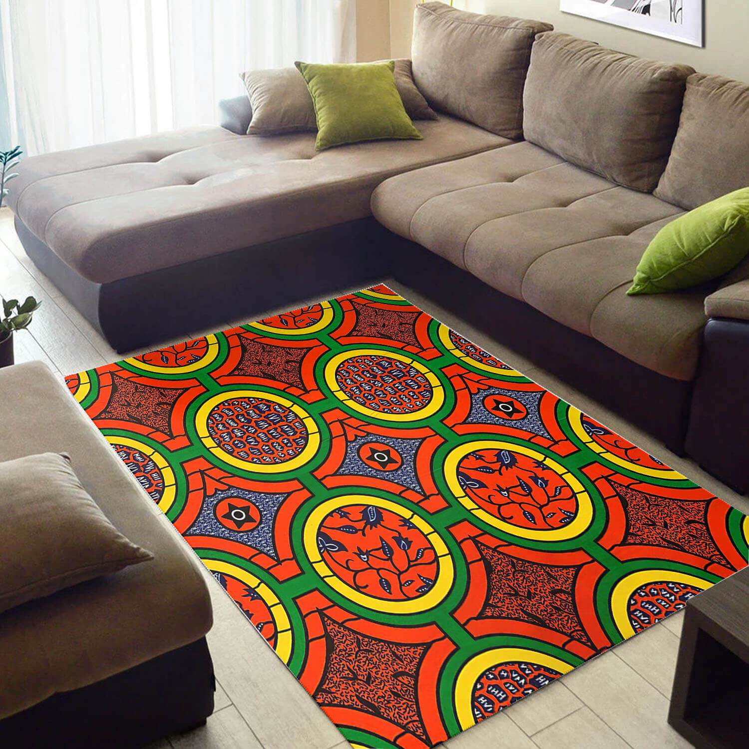 Trendy African Area Rug Holiday Afrocentric Art African Themed Rugs African Style Decor WBG3153