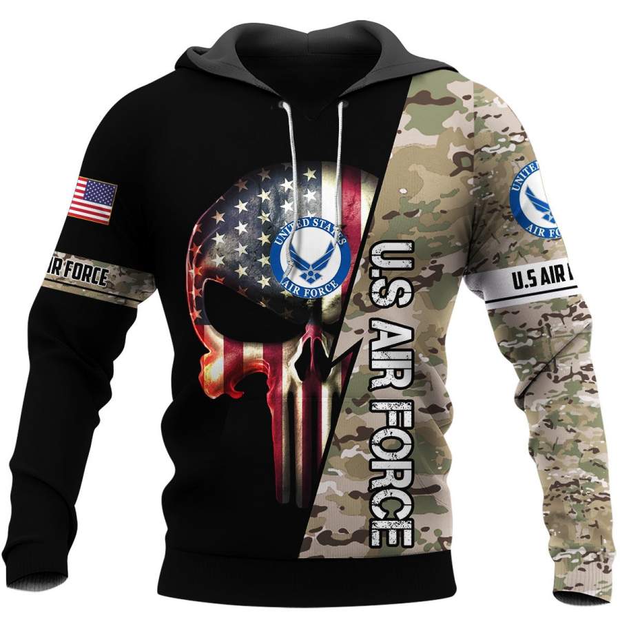 Multicam US  Air Force US Unisex Size Hoodie