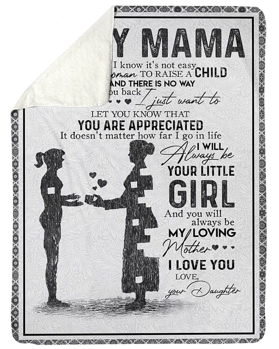 [Personalized Name] Mama You Will Always Be My Loving Mother Fleece Blanket, Sherpa Blanket, Gift For Parent, Family Member, Friends Gift, Christmas Gift, Home Decor, Home Living