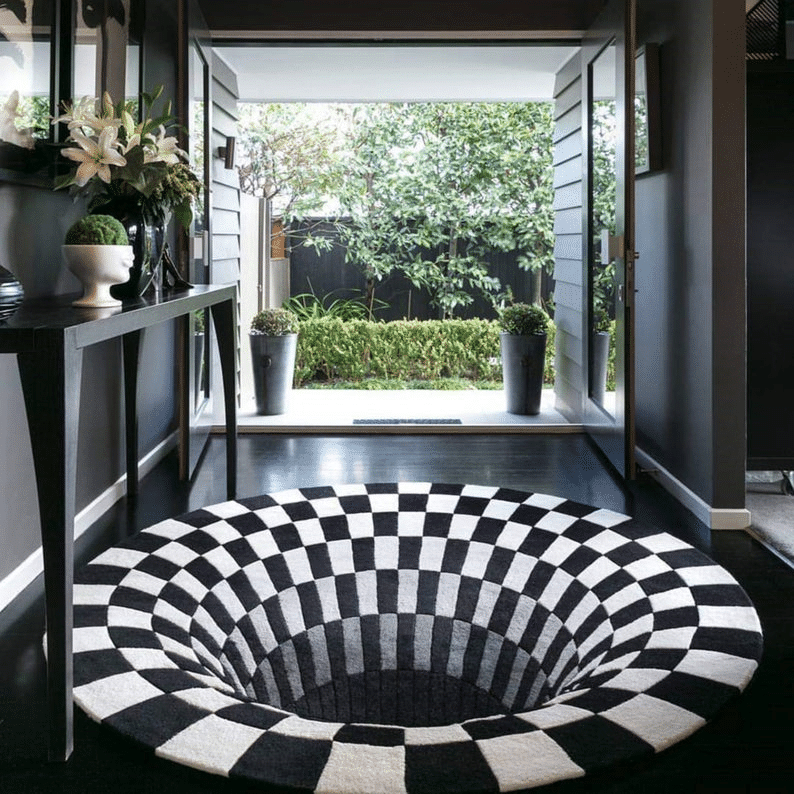 3D Vortex Illusion Rug