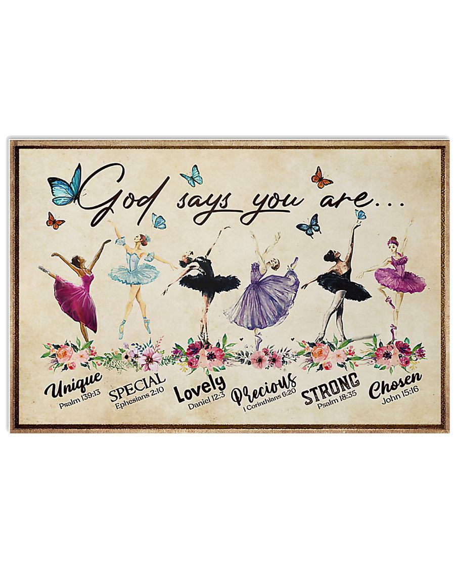 African – Black Art – God Says You Are – Ballet Horizontal Canvas And Poster | Wall Decor Visual Art
