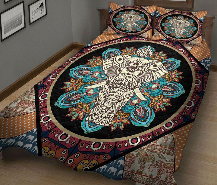 Amazing Mandala Elephant All Over Print Quilt Bedding Set