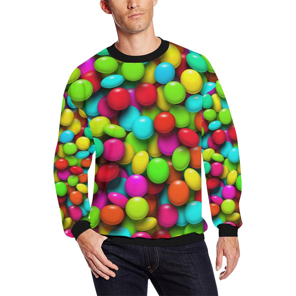 Candy Pattern Print Design Ca03 Men Long Sleeve Sweatshirt