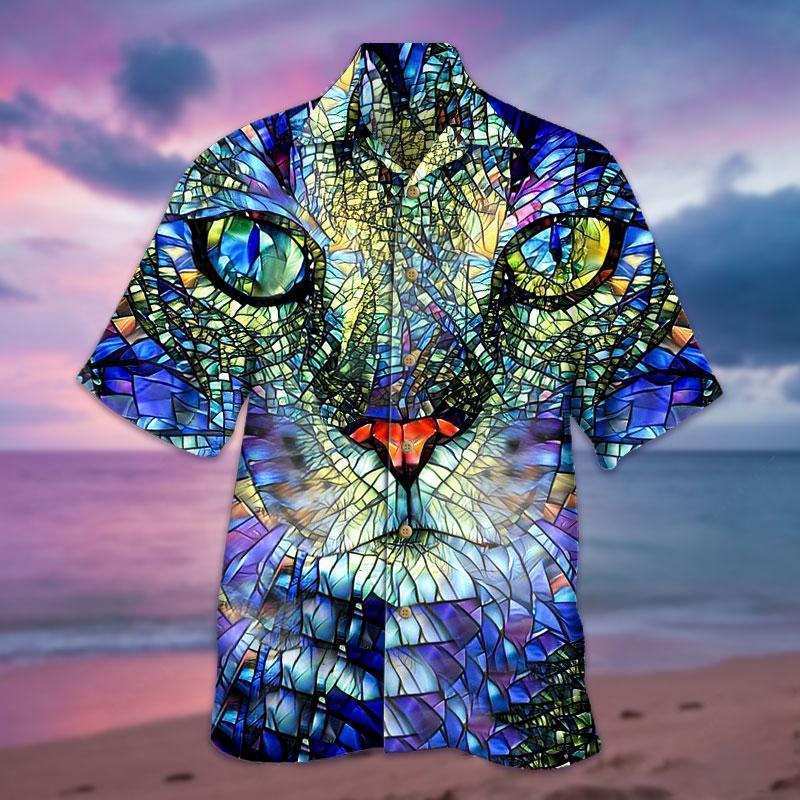 Mirror Cat Hawaii Shirt Ha41866