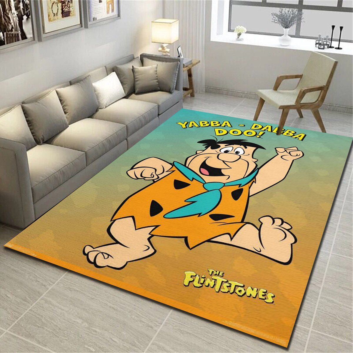 The Flintstones Yabba Dabba Doo Area Rugs, Living Room Bedroom Carpet