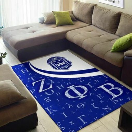 Zeta Phi Beta Sorority Greek Alphabet Symbols Rectangle Rug