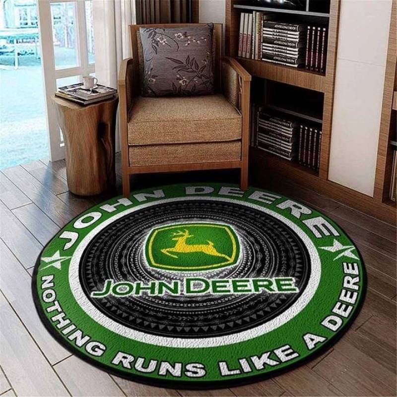 John Deer Nothing Runs Like A Deer Round Rug