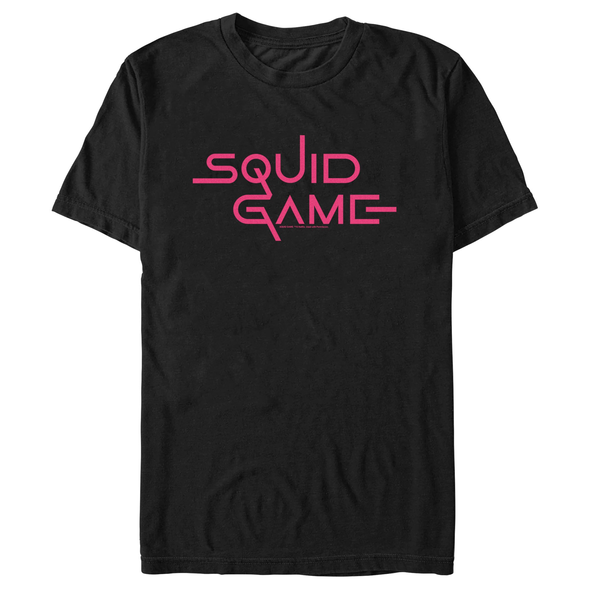 Squid Game Men’S Logo Pink  T-Shirt