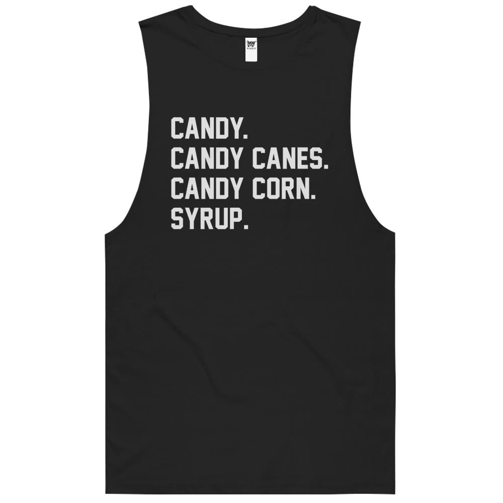 Candy, Candy Canes, Candy Corn, Syrup, Christmas Tank Top