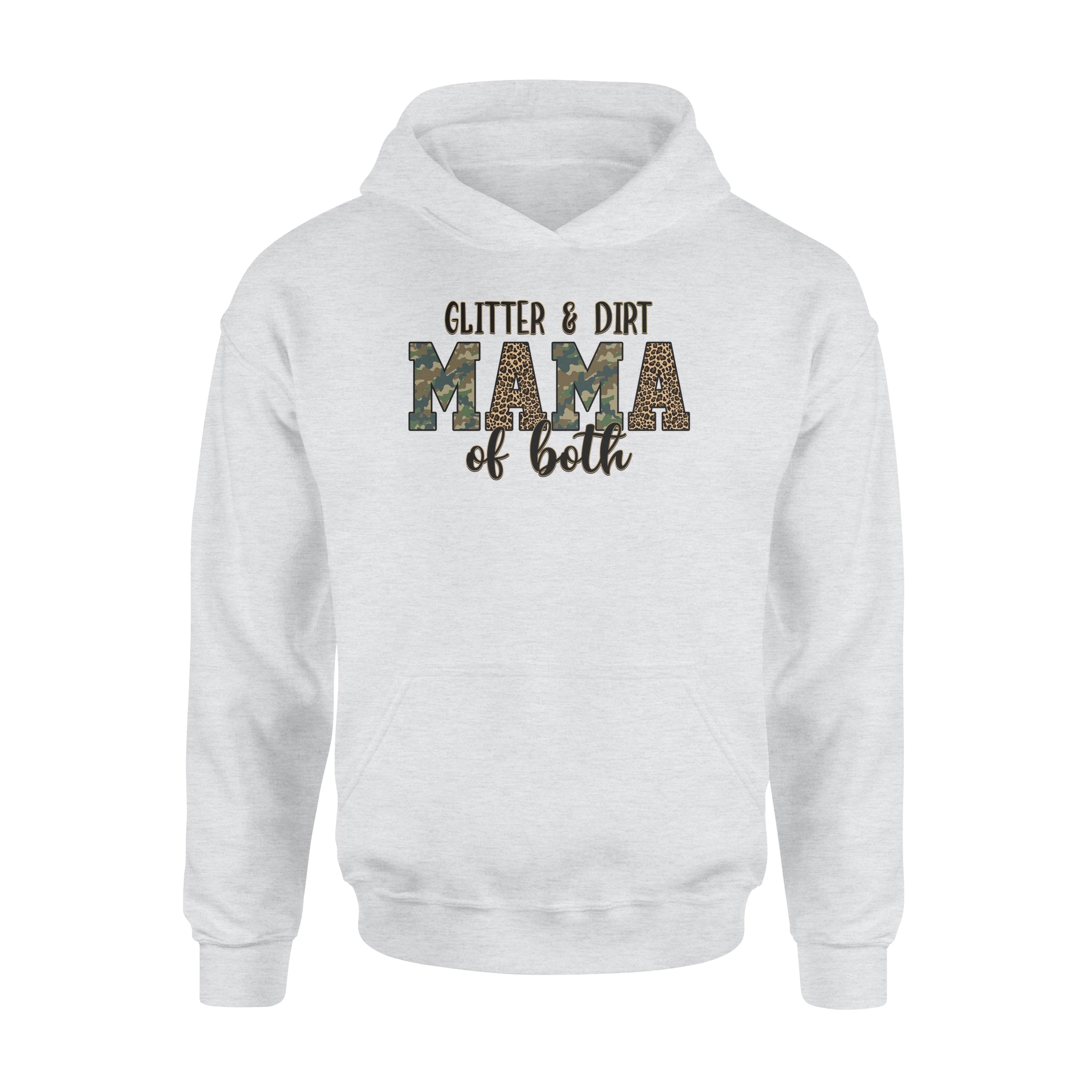 Dng Fashion ‘S Glitter And Dirt Mom Of Both Leopard And Camo Mama Of Both – Standard Hoodie