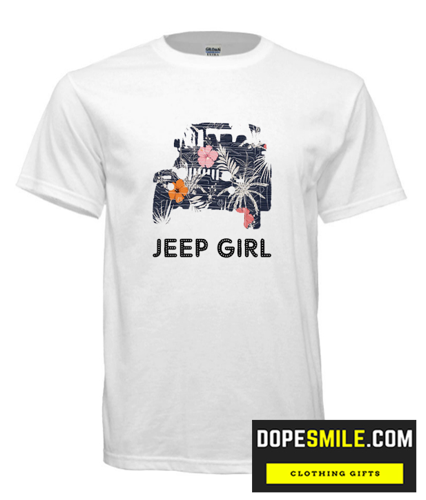 Vintage Flower Jeep Girl cool T Shirt