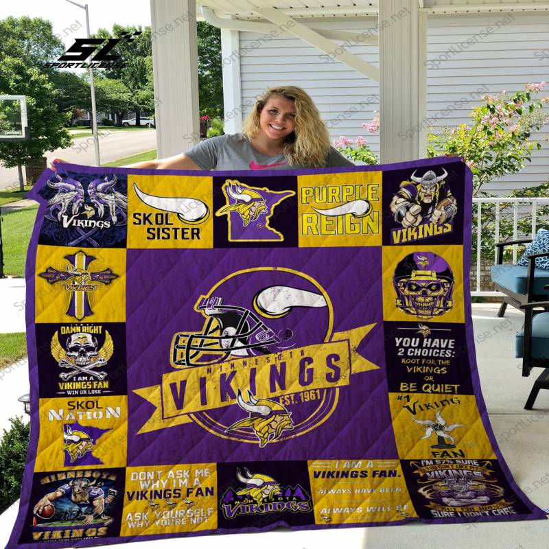 Minnesota Vikings  quilt blanket 01.1