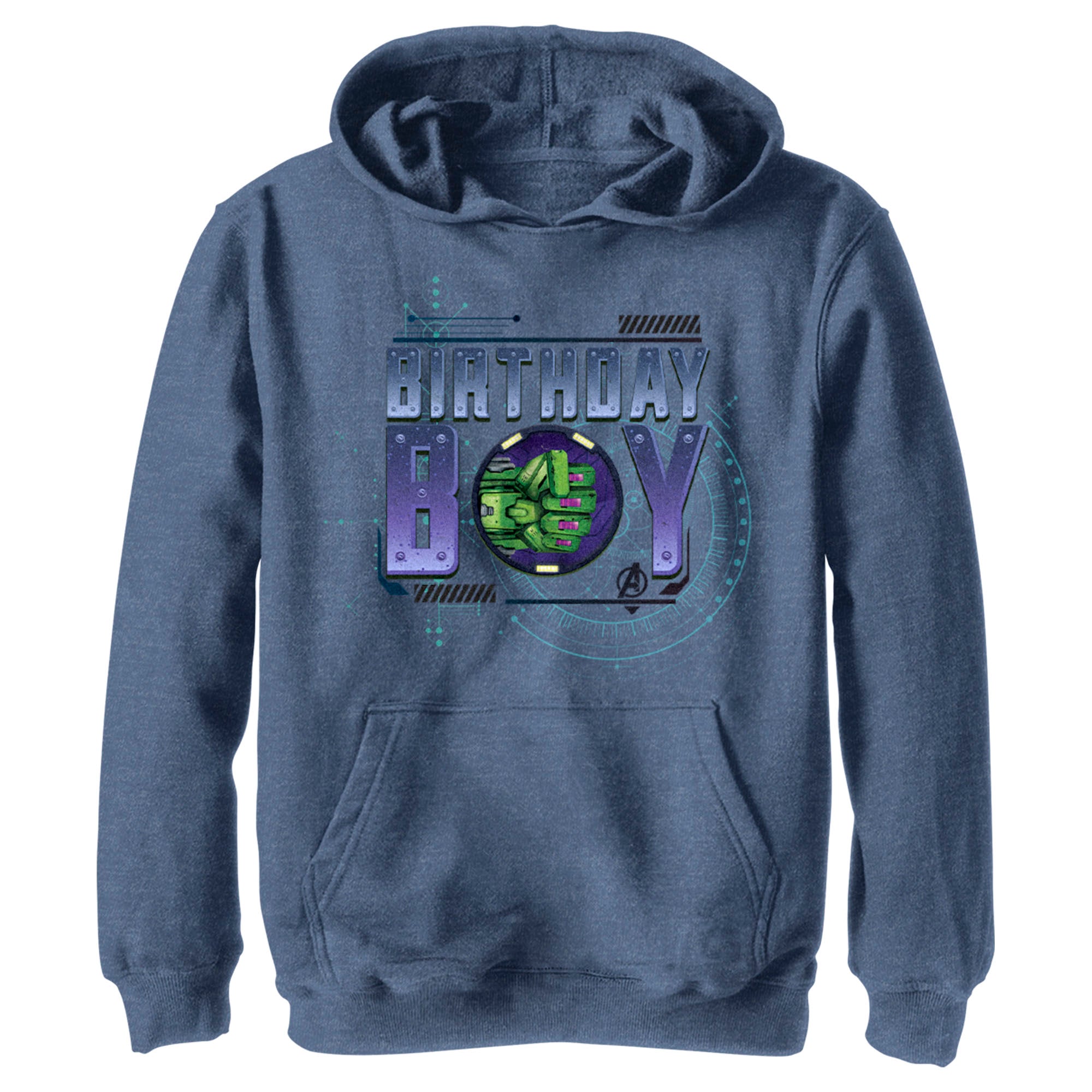 Boy’S Marvel Birthday Boy Hulk Mech Suit Punch Pull Over Hoodie