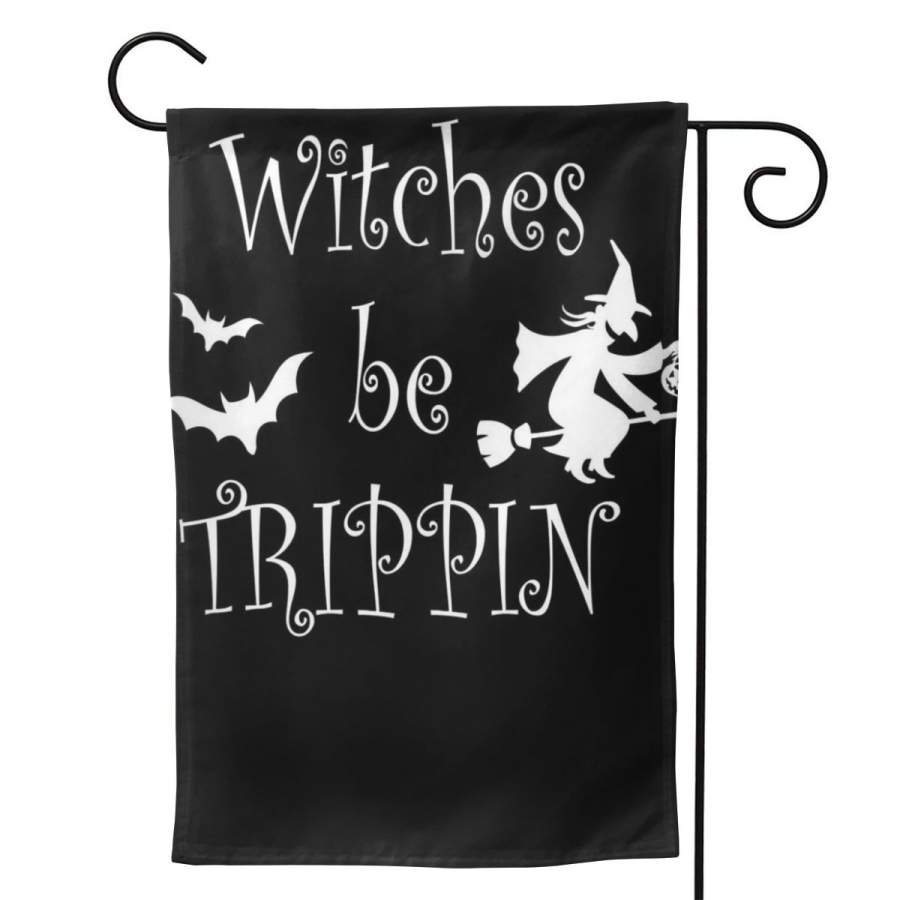 2 Pcs Garden Flag Witches Be Trippin Horizontal Poster 12.5″x18″ -Mothers Day, Birthday Gifts for Mom, Dad, Wife, Husband, Daughters, Grandma, Friends