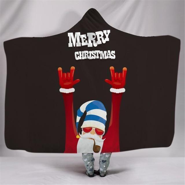 X-Mas Put Your Hands Up Hooded Blanket Christmas Decoration Ideas