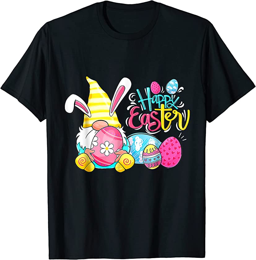 Bunny Gnome Rabbit Eggs Hunting Happy Easter Day Funny T-Shi T-Shirt