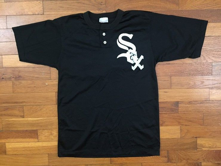 Vtg Chicago Sox Mesh Henley Taille 1 Shirt